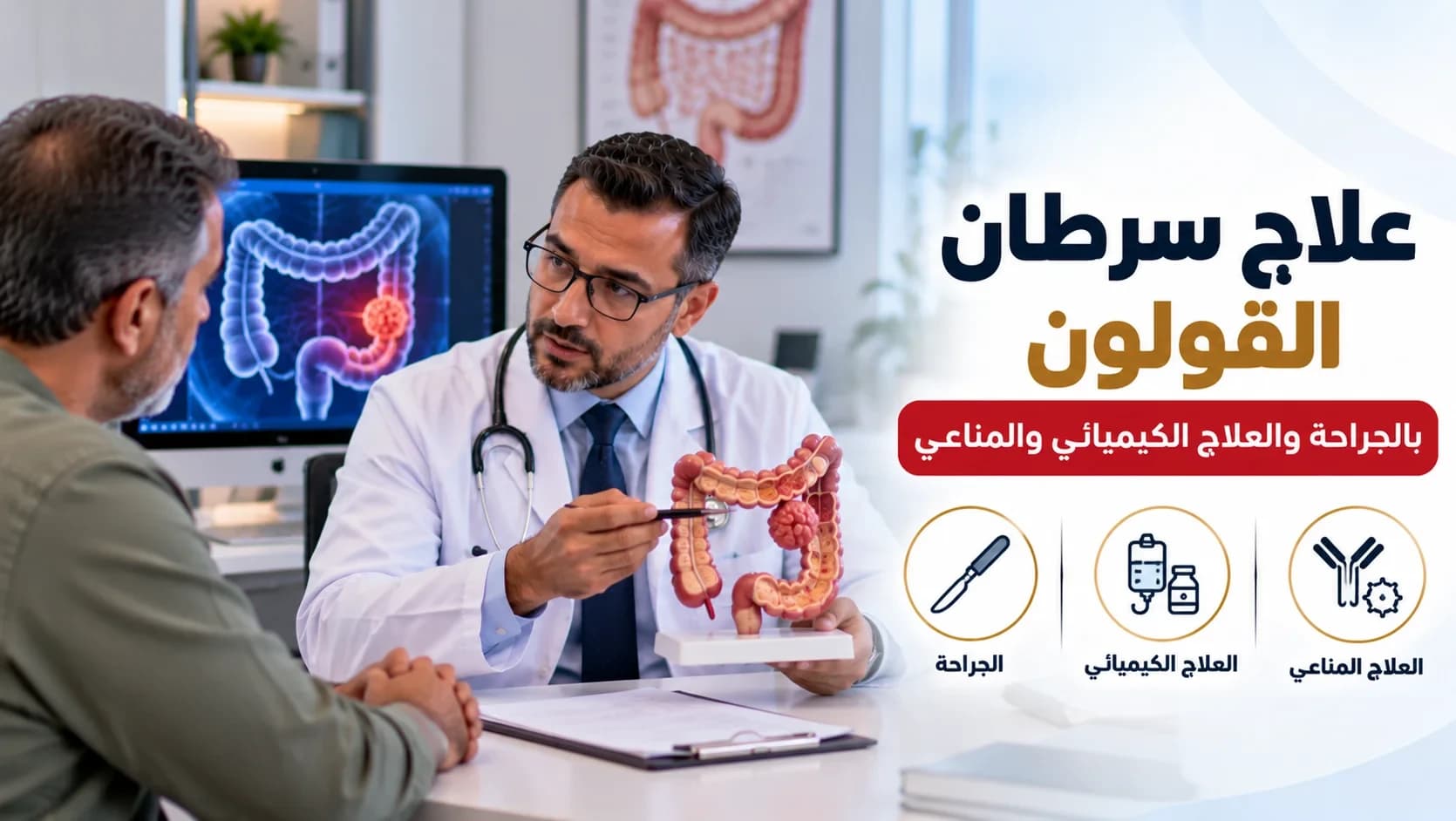 علاج سرطان القولون بالجراحة والعلاج الكيميائي والمناعي